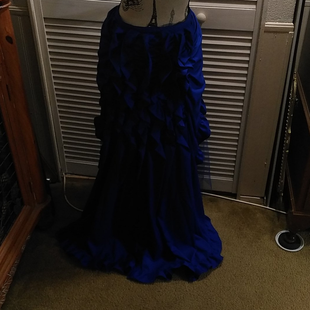 Blue Tulle Tutu Bustle Wrap Skirt - Picture 4 of 4